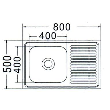 MIRA Мойка накладная для кухни правое крыло Satin Left (MR 8050)